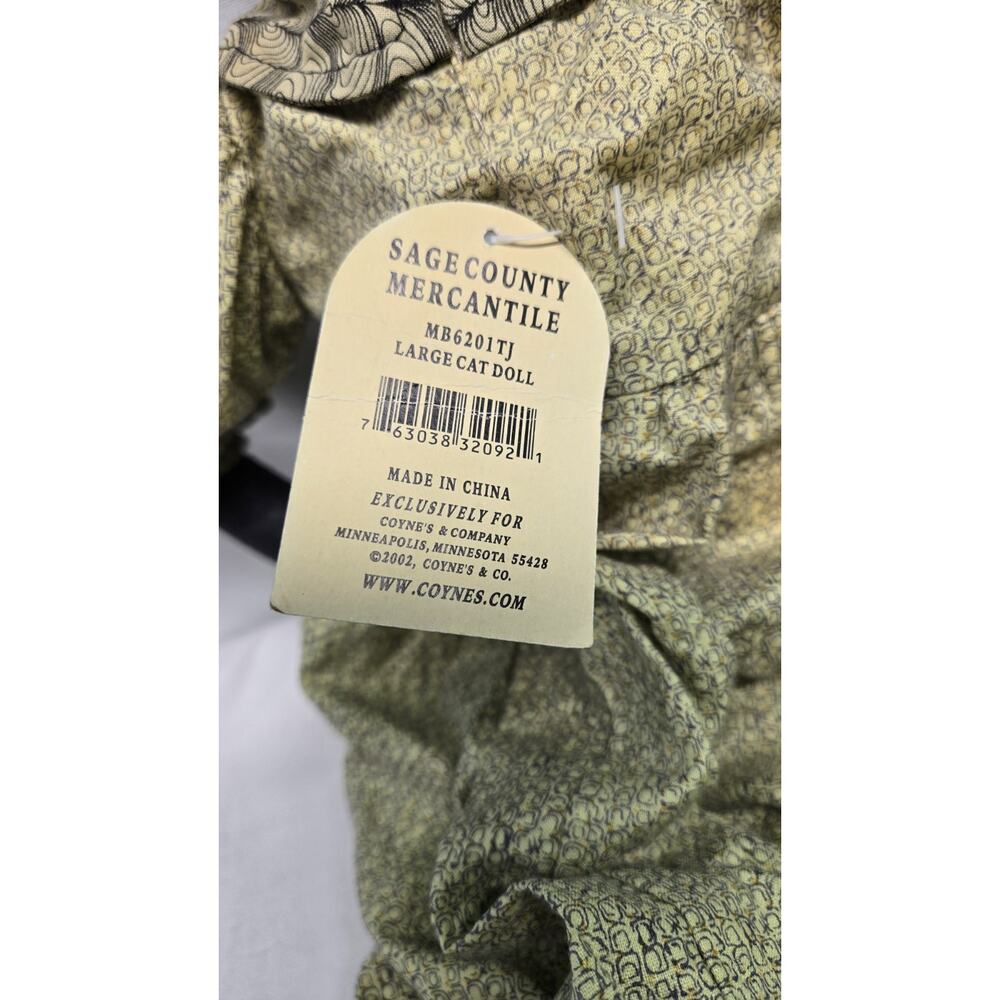 Sage County Mercantile Cat & Chicken Dolls Cloth Shelf Sitters Set Of 2 - Picture 9 of 13